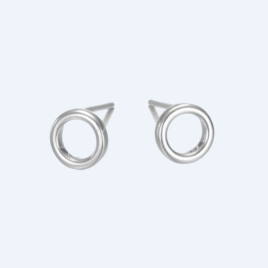 Open Circle Hypoallergenic Stud Earrings