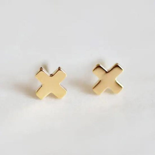 Minimalist Cross Hypoallergenic Stud Earrings