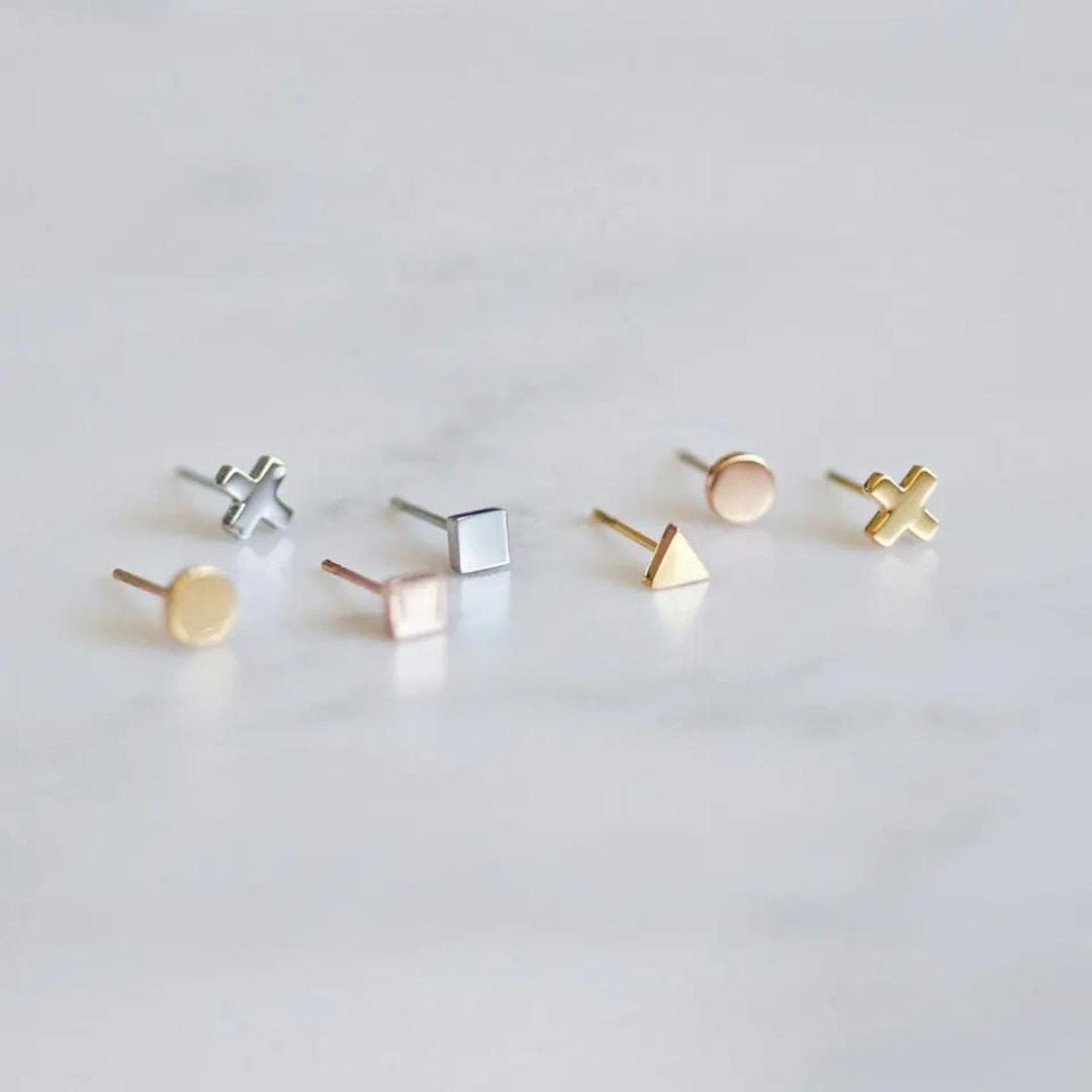 Minimalist Round Hypoallergenic Stud Earrings