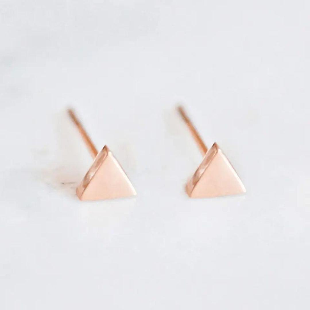 Minimalist Triangle Hypoallergenic Stud Earrings