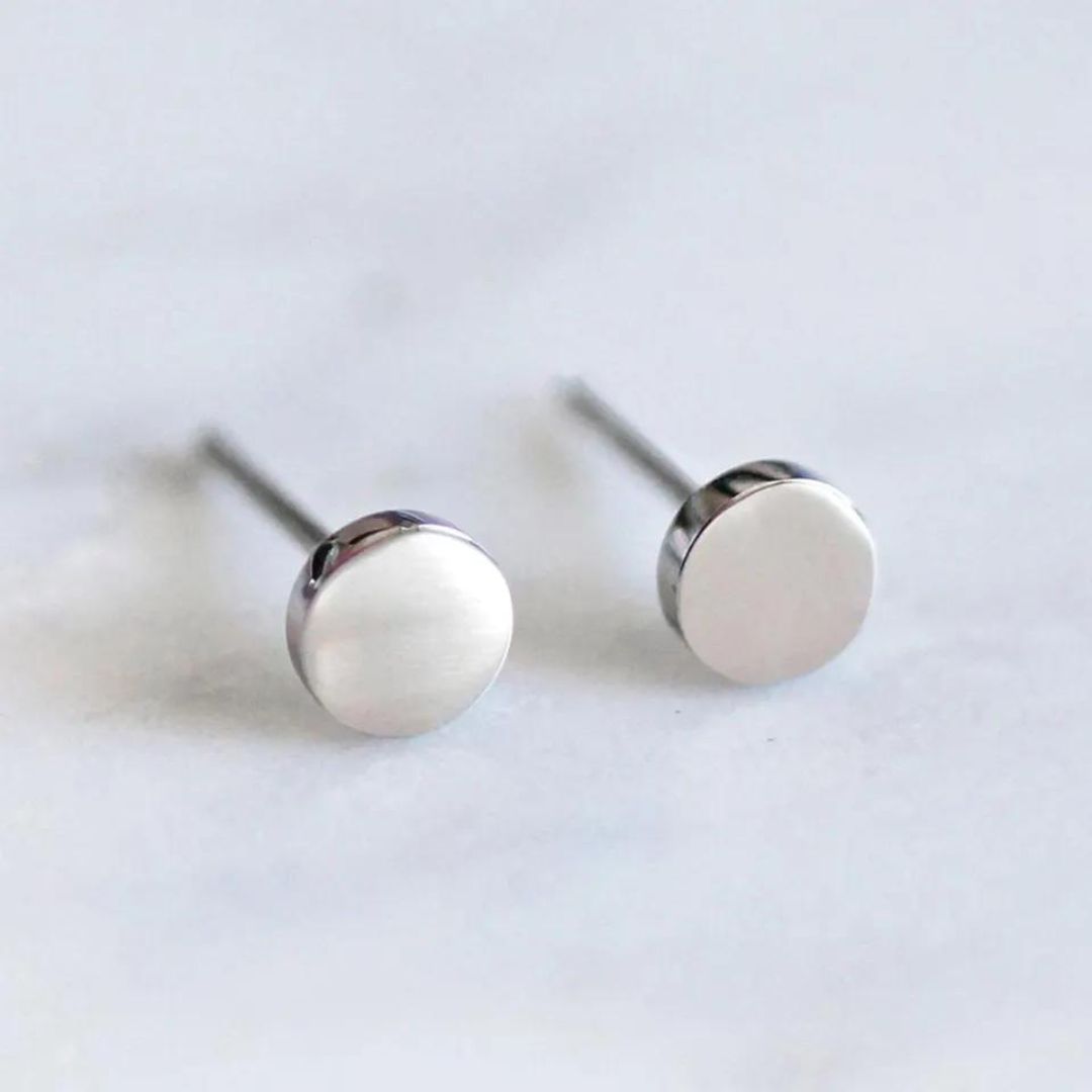 Minimalist Round Hypoallergenic Stud Earrings