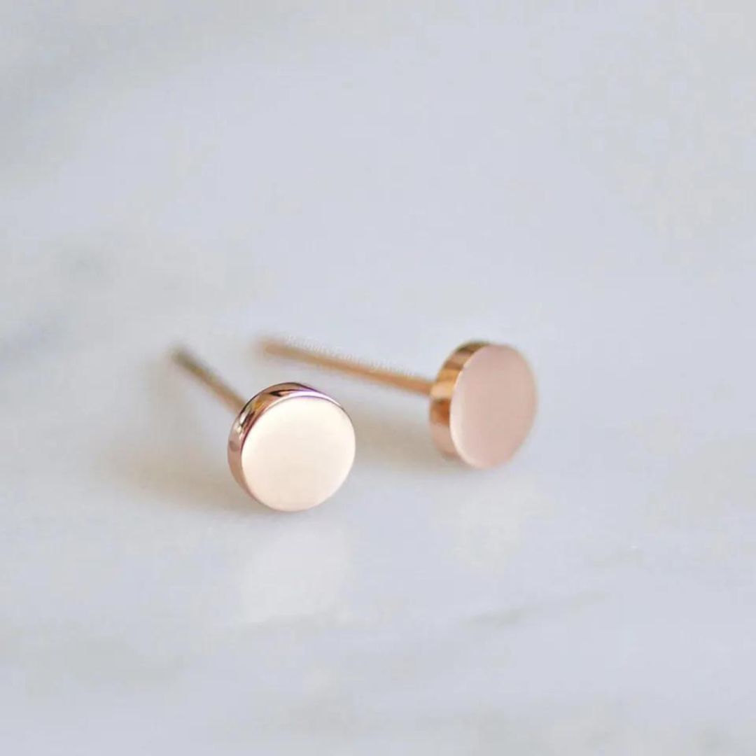 Minimalist Round Hypoallergenic Stud Earrings