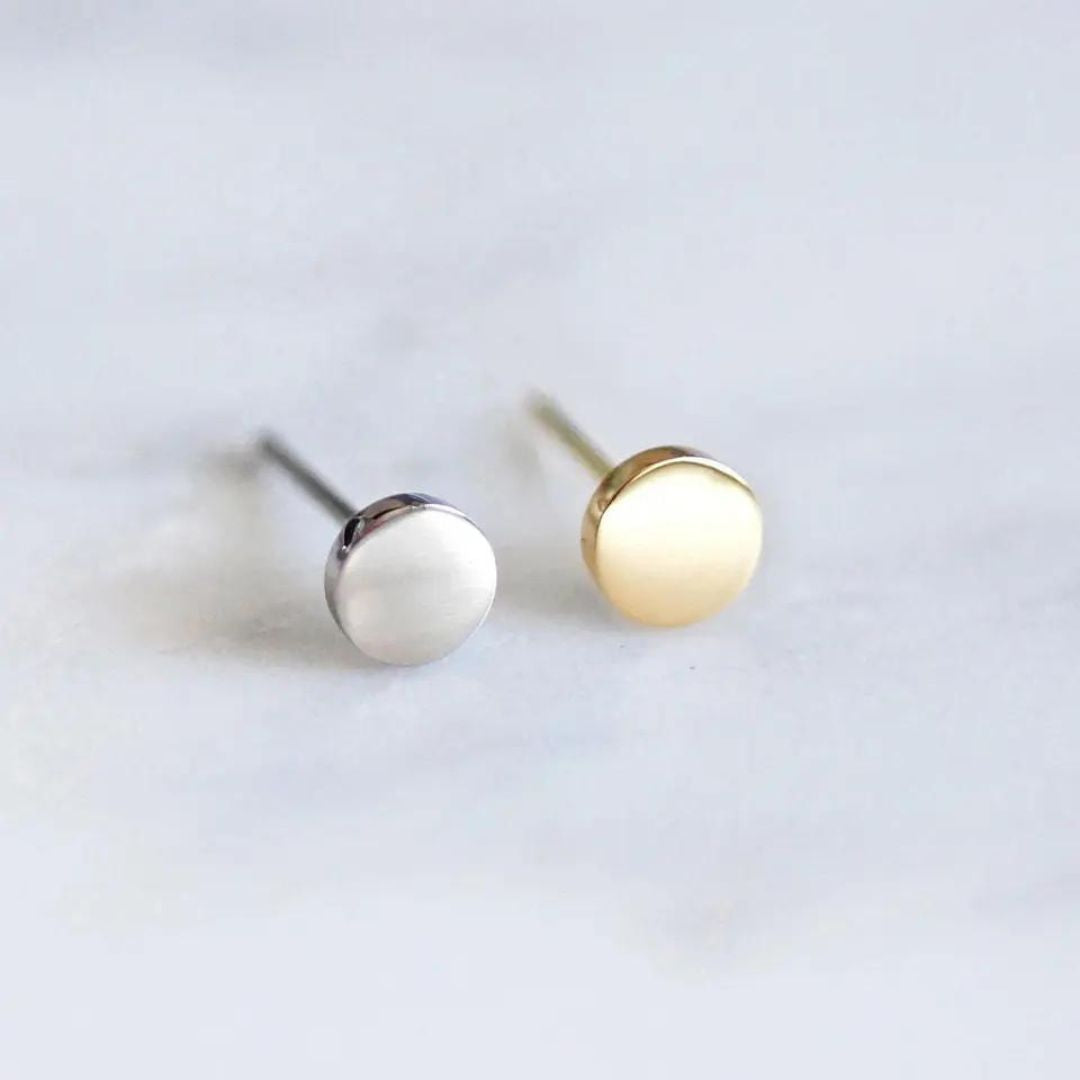 Minimalist Round Hypoallergenic Stud Earrings