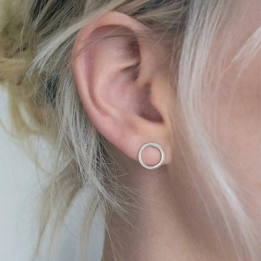 Thin Circle Hypoallergenic Stud Earrings